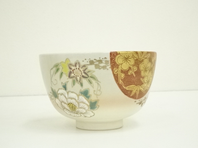 道具 ] - 道具 京焼 加藤松香造 色絵花丸茶碗（共箱） | ネット